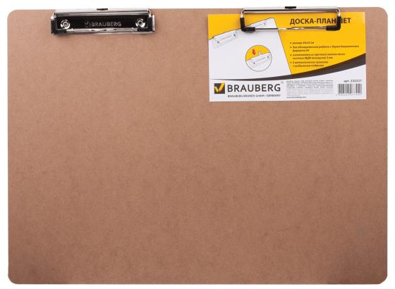 Доска-планшет BRAUBERG "Eco", горизонтальная, с двумя прижимами, А3, 44х32 см, МДФ, 3 мм, 232227
