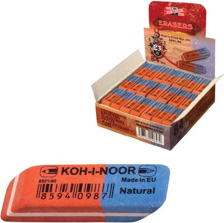 Резинка стирательная Koh-i-Noor Natural 1 шт прямоугольный