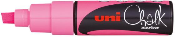 Маркер стираемый для окон, стекла и досок UNI "Chalk", на меловой основе, 8 мм, розовый, PWE-8K F.PINK