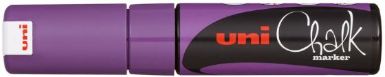 Маркер стираемый для окон, стекла и досок UNI "Chalk", на меловой основе, 8 мм, фиолетовый, PWE-8K VIOLET