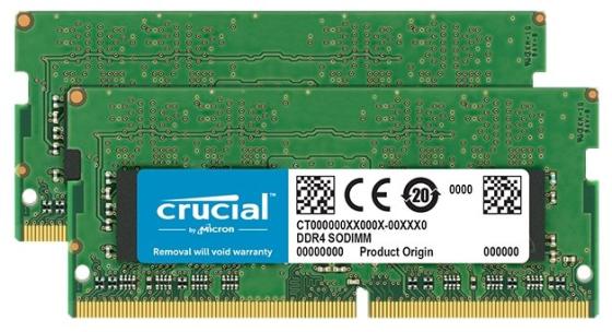 

Оперативная память для ноутбука 32Gb (2x16Gb) PC4-21300 2666MHz DDR4 SO-DIMM CL19 Crucial CT2K16G4SFD8266