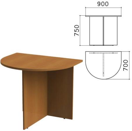 

Стол приставной к столу для переговоров (640111) "Монолит", 900х700х750 мм, орех гварнери, ПМ19.3