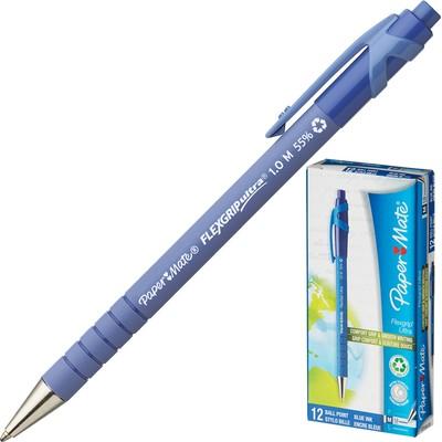 Ручка шариковая автоматическая PAPER MATE "Flexgrip Ultra RT", soft-touch, узел 1,2 мм, линия 1 мм, синяя, S0190433