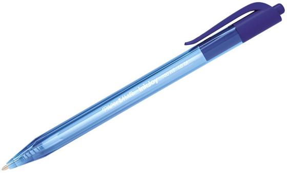 Ручка шариковая автоматическая PAPER MATE "Inkjoy 100 RT", корпус синий, узел 1 мм, линия 0,7 мм, синяя, S0957040