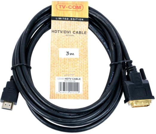 Кабель HDMI to DVI-D (19M -25M) 3м, TV-COM <LCG135E-3M>