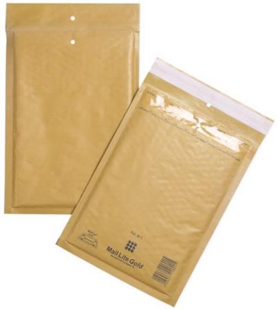 Конверт-пакет с прослойкой из пузырчатой пленки, комплект 100 шт., 200х270 мм, отрывная полоса, крафт, коричневый, D/1-G