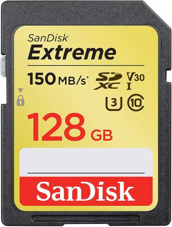 

Флеш-накопитель Sandisk Карта памяти Sandisk Extreme SDXC Card 128GB 150MB/s V30 UHS-I U3 SDSDXV5-128G-GNCIN