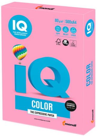 Бумага IQ color, А4, 80 г/м2, 500 л., неон, розовая, NEOPI