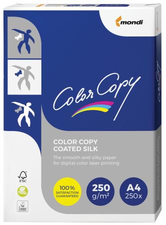 Бумага COLOR COPY SILK, мелованная, матовая, А4, 250 г/м2, 250 л., для полноцветной лазерной печати, А++, Австрия, 138% (CIE)