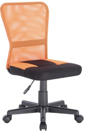 Кресло BRABIX "Smart MG-313", без подлокотников, комбинированное, черное/оранжевое