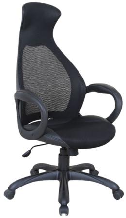 Кресло офисное BRABIX Genesis EX-517, пластик черный, ткань/экокожа/сетка черная, 531574 кресло brabix genesis ex 517 black 531574