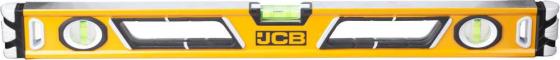 Уровень JCB коробчатый, магнитный, 2 фрезерованные базовые поверхности, 3 ампулы, крашенный, с ручками, 0,5мм/м, 60см