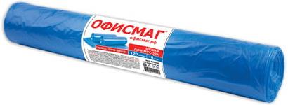 

Мешки для мусора 120 л, синие, в рулоне 10 шт., ПВД, 40 мкм, 70х110 см (±5%), особо прочные, ОФИСМАГ, 602929