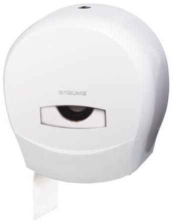 Диспенсер для туалетной бумаги ЛАЙМА PROFESSIONAL (Система T2), малый, белый, ABS-пластик, 601427