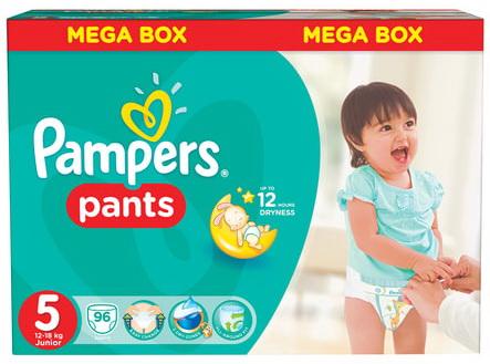 

Подгузники-трусики КОМПЛЕКТ 96 шт. PAMPERS (Памперс) Active Baby Pants, размер 5 (12-18 кг)