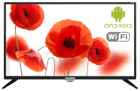 

Телевизор LED 32" Telefunken TF-LED32S86T2S черный 1366x768 50 Гц Smart TV Wi-Fi VGA RJ-45
