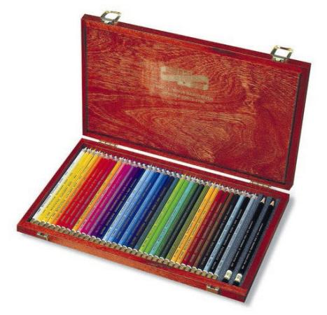 Карандаши цветные KOH-I-NOOR "Polycolor", 36 цветов, грифель 3,8 мм, заточенные, деревянный ящик, 3895036001DK