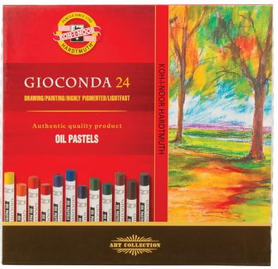 Пастель масляная художественная KOH-I-NOOR "Gioconda", 24 цвета, круглое сечение, 8354024001KS