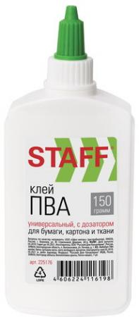 

Клей ПВА STAFF, 150 г, с дозатором, 225176