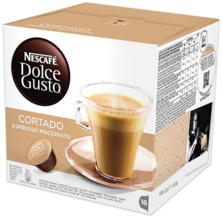 

Капсулы для кофемашин NESCAFE Dolce Gusto "Cortado", натуральный кофе эспрессо с молоком, 16 шт. х 6 г, 12121894