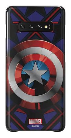 

Чехол (клип-кейс) Samsung для Samsung Galaxy S10+ Marvel Case CAmerica синий (GP-G975HIFGHWC