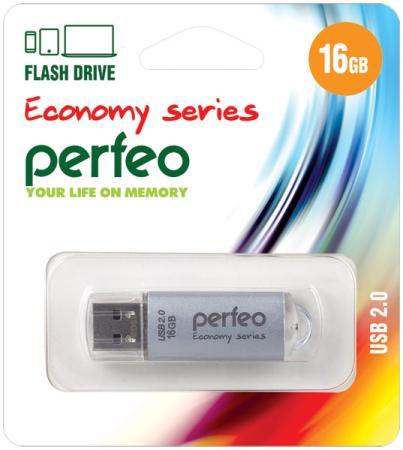 

Флешка 16Gb Perfeo E01 USB 2.0 серебристый PF-E01S016ES