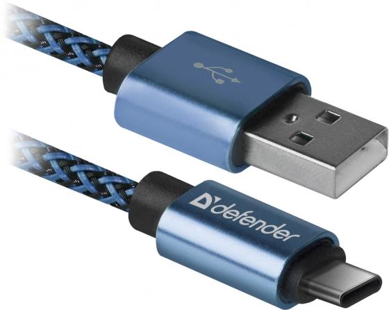 

Кабель USB 2.0 Type-C 1м Defender USB09-03T PRO круглый синий 87817