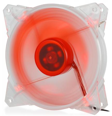 CROWN Вентилятор для компьютерного корпуса CMCF-12025S-1210 (120*120*25мм;Красный 4LED;1500 об/мин;35CFM;20Дб;Подшипник скольжения;3pin+MOLEX(папа-мама) 40+10см)