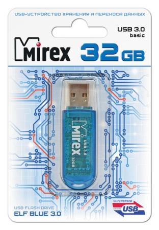 Фото - Флешка 32Gb Mirex Elf USB 3.0 синий 13600-FM3BEF32 флешка 32gb mirex elf usb 2 0 зеленый