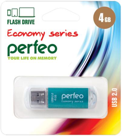 Флешка 4Gb Perfeo E01 USB 2.0 зеленый PF-E01G004ES usb флешка perfeo 16gb m04 green