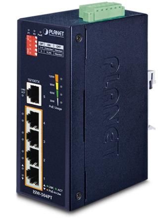 

IP30 5-Port/TP POE Industrial Fast Ethernet Switch (-40 to 75 C)