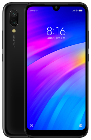 

Смартфон Xiaomi Redmi 7 16Gb 2Gb черный моноблок 3G 4G 2Sim 6.26" 720x1520 Android 9 12Mpix 802.11 b/g/n GPS GSM900/1800 GSM1900 MP3 FM A-GPS microSD max512Gb