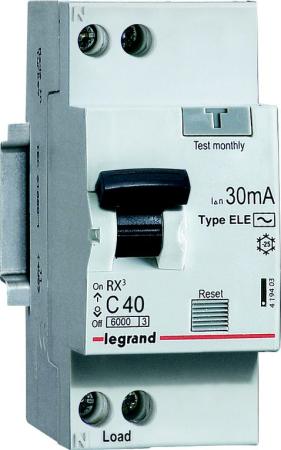 

Legrand 419396 RX3 АВДТ 30мА 6А 1П+Н AC