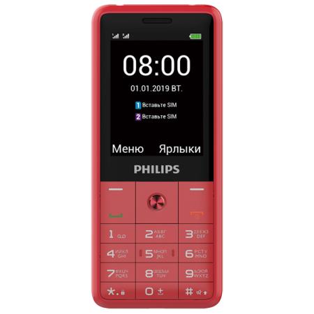 Мобильный телефон Philips E169 красный 2.4" Bluetooth