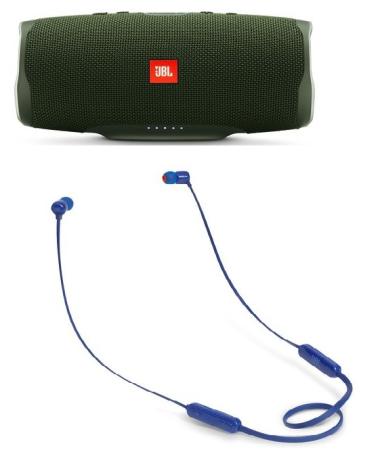 

Портативная акустика JBL Charge 4 + наушники T110BT зеленый JBLCHARGE4GRN/JBLT110BTBLU