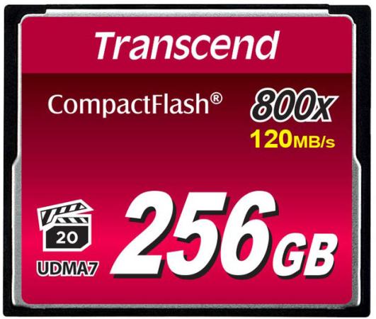 Флеш-накопитель Transcend 256GB CompactFlash 800X