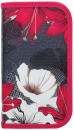 Пенал BRAUBERG, 2 отделения, металлизированный картон, конгрев, 19х11 см, Цветы, 228098