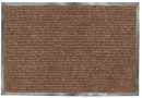 Коврик входной ворсовый влаго-грязезащитный ЛАЙМА, 120х150 см, ребристый, толщина 7 мм, коричневый, 602876