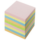 Блок для записей BRAUBERG непроклеенный, куб 9х9х9 см, цветной, 1223412