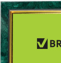 Рамка 21х30 см, пластик, багет 15 мм, BRAUBERG "HIT", зелёный мрамор с позолотой, стекло, 3907062