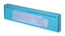 Клавиатура + мышь Oklick 240M клав:белый мышь:белый USB беспроводная slim Multimedia7