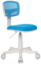 Кресло детское Бюрократ CH-W299/LB/TW-55 спинка сетка голубой TW-31 TW-55 (пластик белый)2
