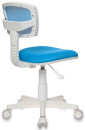 Кресло детское Бюрократ CH-W299/LB/TW-55 спинка сетка голубой TW-31 TW-55 (пластик белый)4