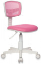 Кресло детское Бюрократ CH-W299/PK/TW-13A спинка сетка розовый TW-06A TW-13A (пластик белый)2