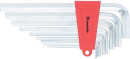 Набор ключей имбусовых HEX, 2–12 мм, CrV, 9 шт., удлиненные , сатин.// Matrix