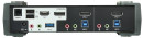 Переключатель KVM ATEN  CS1922M-AT-G KVM+Audio+USB 3.0,  1 user USB+DP =>  2 cpu USB+DP, со шнурами DP 2x1.5м.+USB 2х1.8м.3