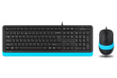 A-4Tech Клавиатура + мышь A4 Fstyler F1010 BLUE клав:черный/синий мышь:черный/синий USB[1147546]2