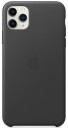 Чехол Apple Leather Case для iPhone 11 Pro Max чёрный MX0E2ZM/A2