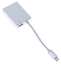 Адаптер Buro BHP USB Type-C (m) USB Type-C (f) miniDisplayPort (f) 0.1м серебристый2