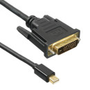 Кабель аудио-видео Buro 1.1v miniDisplayport (m)/DVI-D (Dual Link) (m) 2м. Позолоченные контакты черный (BHP MDPP-DVI-2)3